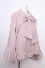 画像2: axes femme / レース使いベルスリーブコート  ピンク S-26-09-14-032-AX-JA-HR-ZS (2)