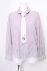 画像1: axes femme / ネクタイ付ブラウス  ラベンダー S-26-09-15-031-AX-BL-HR-ZS (1)