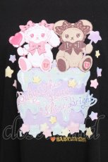 画像3: BABY,THE STARS SHINE BRIGHT / くみゃちゃんのStarry Cake柄 Big Tシャツ  黒 S-26-09-15-034-BA-OP-HR-ZS (3)