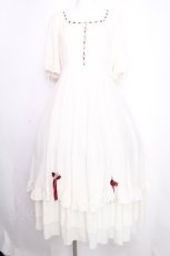 画像1: axes femme / ローズ×はしごレースワンピース  キナリ S-26-09-15-035-AX-OP-HR-ZS (1)