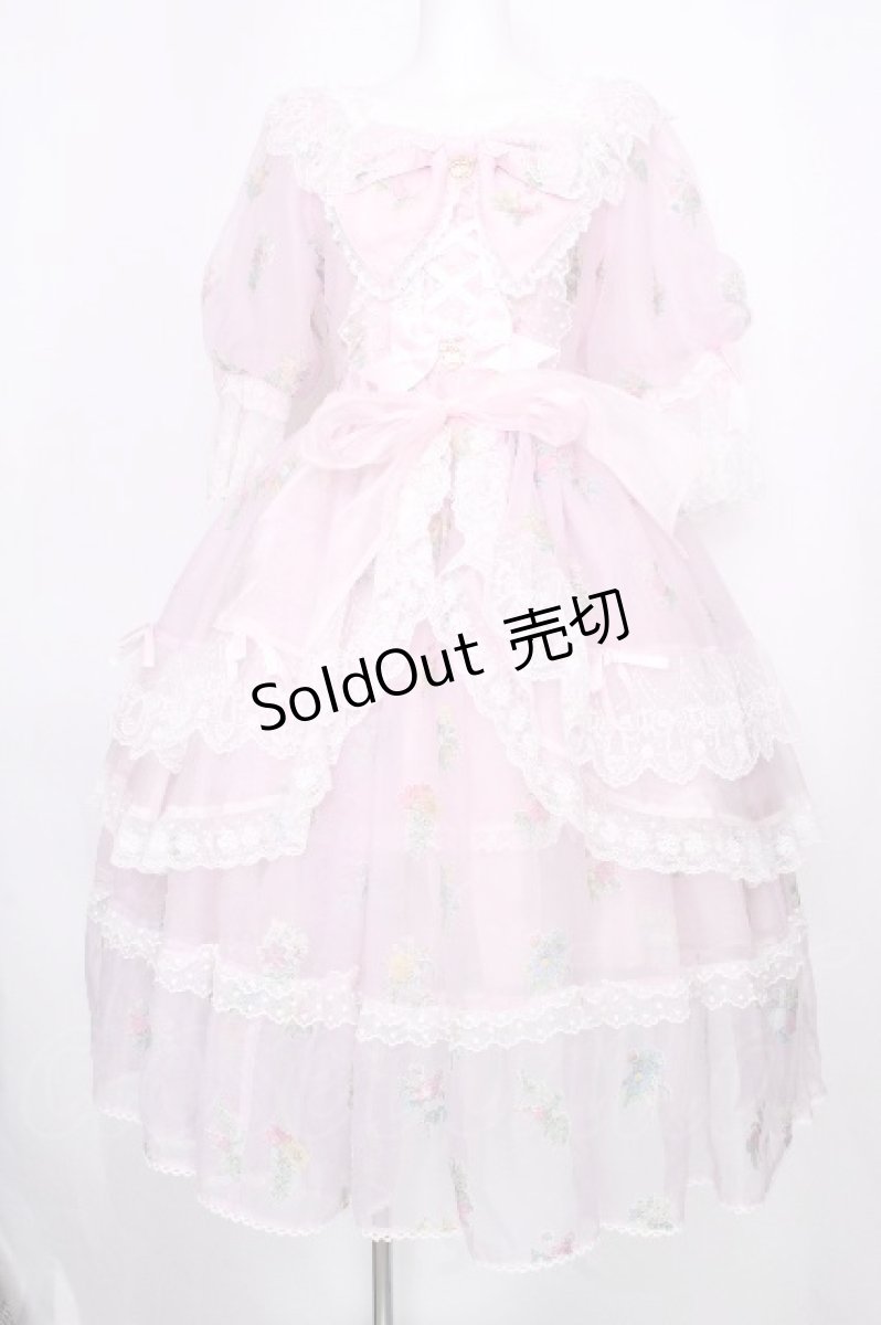 画像1: BABY,THE STARS SHINE BRIGHT / Innocent Opal Bouquet Princess ワンピース  ピンク S-26-09-15-038-BA-OP-HR-ZS (1)
