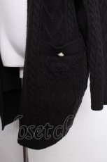 画像3: axes femme / ポケット付ロングニットカーディガン  黒 S-26-09-15-044-AX-TO-HR-ZS (3)