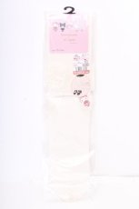 画像1: m petit by misako / AMOVKキティリボンレース 23~25cm アイボリー S-26-09-15-007-LO-ZA-HR-ZS (1)