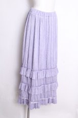 画像2: axes femme / カットプリーツフリルスカート  ラベンダー S-26-09-15-056-AX-SK-HR-ZS (2)