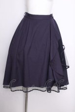 画像1: axes femme / パイピングチュールフリルスカート  紺 S-26-09-15-057-AX-SK-HR-ZS (1)