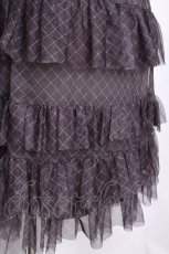 画像4: axes femme / ペチ付きフリルチュールスカート  グレー S-26-09-15-058-AX-SK-HR-ZS (4)