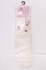 画像1: m petit by misako / AMOVKキティリボンレース 23~25cm アイボリー S-26-09-15-008-LO-ZA-HR-ZS (1)