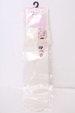 画像1: m petit by misako / AMOVKキティリボンレース 23~25cm アイボリー S-26-09-15-009-LO-ZA-HR-ZS (1)
