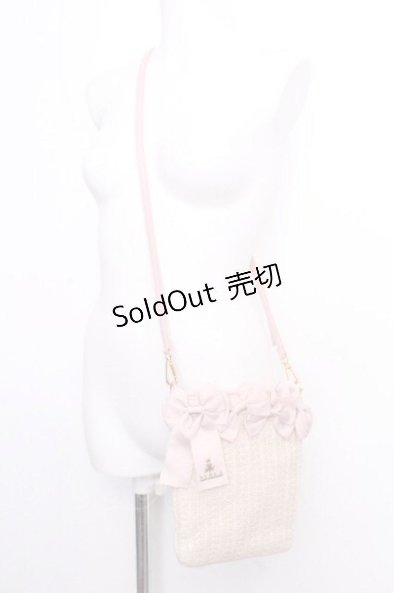 画像1: m petit by misako / NINAS コラボストローポシェット  ベージュｘピンク S-26-09-15-020-LO-BG-HR-ZS (1)