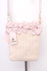 画像2: m petit by misako / NINAS コラボストローポシェット  ベージュｘピンク S-26-09-15-020-LO-BG-HR-ZS (2)