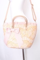 画像2: axes femme / リボンチャーム付きかごバッグ  ベージュ S-26-09-15-021-AX-BG-HR-ZS (2)