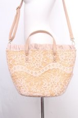 画像3: axes femme / リボンチャーム付きかごバッグ  ベージュ S-26-09-15-021-AX-BG-HR-ZS (3)