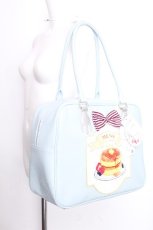 画像1: majoretty / 五月アイ/THE DINER　ホットケーキボストンバッグ  サックス S-26-09-15-024-LO-BG-HR-ZS (1)