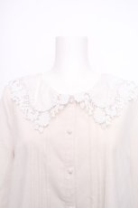 画像3: axes femme / レースカラーブラウス  オフ S-26-09-15-026-AX-BL-HR-ZS (3)