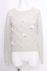 画像1: mille fille closet by LODISPOTTO / RibbonParty ニット  グレー S-26-09-15-030-LO-TO-HR-ZS (1)