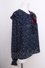画像3: axes femme kawaii / 星柄ブラウス  紺 S-26-09-16-025-AX-BL-HR-ZS (3)