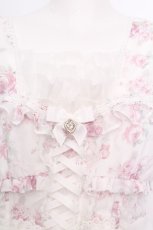 画像4: LIZ LISA / ローズリボンシフォンワンピース 0 白ｘピンク S-26-09-16-032-LO-OP-AS-ZS (4)