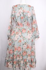 画像2: axes femme / ブルームフラワー柄ワンピース  ミント S-26-09-16-039-AX-OP-HR-ZS (2)