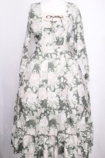 画像1: axes femme / ブルームフラワー柄ワンピース  グリーン S-26-09-16-040-AX-OP-HR-ZS (1)