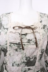 画像4: axes femme / ブルームフラワー柄ワンピース  グリーン S-26-09-16-040-AX-OP-HR-ZS (4)