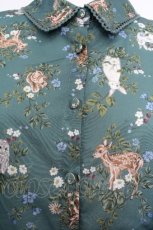 画像4: axes femme POETIQUE / フォレストシャツワンピース  グリーン S-26-09-16-041-AX-OP-HR-ZS (4)
