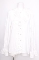 画像1: axes femme / ピンタック使フリルブラウス  白 S-26-09-16-006-AX-BL-HR-ZS (1)