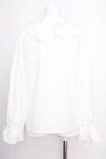 画像2: axes femme / ピンタック使フリルブラウス  白 S-26-09-16-006-AX-BL-HR-ZS (2)