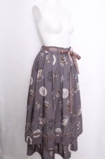 画像3: axes femme / アンティークフルーツ柄スカート  グレー S-26-09-16-055-AX-SK-HR-ZS (3)
