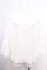 画像2: axes femme / 姫袖風フレア袖ブラウス  白 S-26-09-16-009-AX-BL-HR-ZS (2)