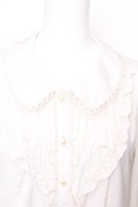 画像4: axes femme / ヨークフリルブラウス  オフ S-26-09-16-013-AX-BL-HR-ZS (4)