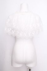画像2: axes femme / リボンレースボリューム付け襟  白 S-26-09-16-002-AX-ZA-HR-ZS (2)
