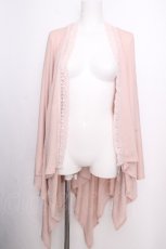 画像1: axes femme / バラ釦付UVイレヘムポンチョ  ピンク S-26-09-16-016-AX-ZA-HR-ZS (1)