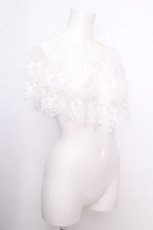 画像3: axes femme / リボンレースボリューム付け襟  白 S-26-09-16-002-AX-ZA-HR-ZS (3)