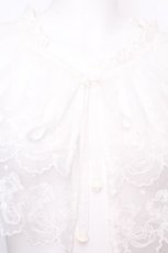 画像4: axes femme / リボンレースボリューム付け襟  白 S-26-09-16-002-AX-ZA-HR-ZS (4)