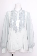 画像1: axes femme / チュールフリルハイネックブラウス  ミント S-26-09-16-023-AX-BL-HR-ZS (1)