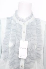 画像4: axes femme / チュールフリルハイネックブラウス  ミント S-26-09-16-023-AX-BL-HR-ZS (4)