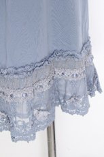 画像3: axes femme / フラワーモチーフ使いペチスカート  ブルー S-26-09-17-045-AX-SK-HR-ZS (3)