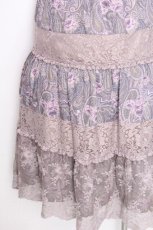 画像3: axes femme / ペイズリー×花柄ロングスカート  オフ S-26-09-17-050-AX-SK-AS-ZS (3)