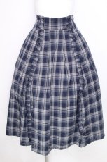 画像1: axes femme / プチフリルチェック柄スカート  ブルー S-26-09-17-053-AX-SK-HR-ZS (1)