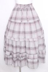 画像1: axes femme / チェックティアードスカート  グレー S-26-09-17-054-AX-SK-HR-ZS (1)