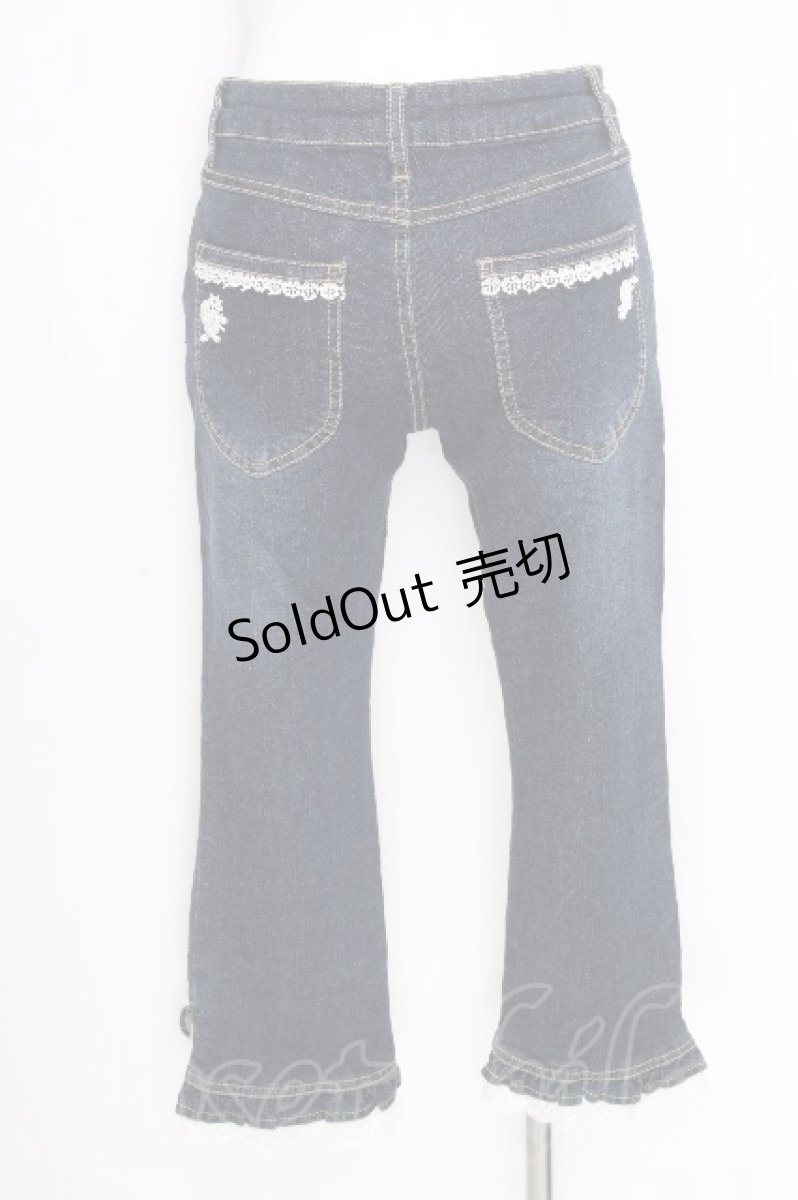 画像2: axes femme / ローズレースデニムパンツ  青 S-26-09-17-058-AX-PA-AS-ZS (2)