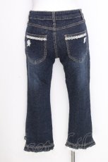 画像2: axes femme / ローズレースデニムパンツ  青 S-26-09-17-058-AX-PA-AS-ZS (2)