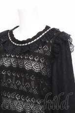 画像3: axes femme / レース編みニット  黒 S-26-09-17-021-AX-TO-HR-ZS (3)