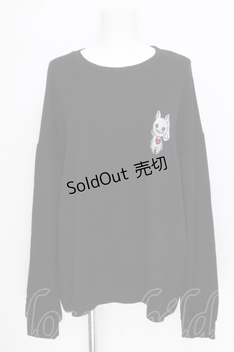 画像1: NieR Clothing / NieRちゃん刺繍プルオーバー  黒 S-26-09-17-025-PU-TO-HR-ZS (1)
