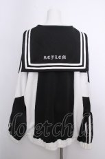 画像2: REFLEM / BIG切替セーラーカラージャージ  黒ｘ白 S-26-09-18-037-PU-JA-HR-ZS (2)