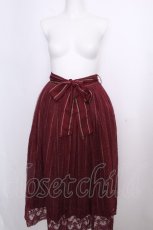 画像1: axes femme / レジメンタルチュール重ねスカート  ワイン S-26-09-18-049-AX-SK-AS-ZS (1)