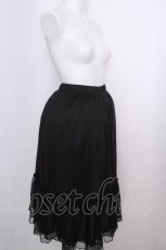 画像3: axes femme / 繊細レースミディ丈ペチスカート  黒 S-26-09-18-050-AX-SK-AS-ZS (3)