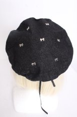 画像2: axes femme POETIQUE / リボンパーツベレー帽  黒 S-26-09-18-008-AX-SK-HR-ZS (2)