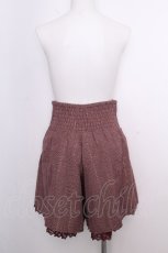 画像2: axes femme / ラメチェックハイウエストキュロット  ワイン S-26-09-18-054-AX-PA-HR-ZS (2)