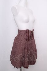 画像3: axes femme / ラメチェックハイウエストキュロット  ワイン S-26-09-18-054-AX-PA-HR-ZS (3)